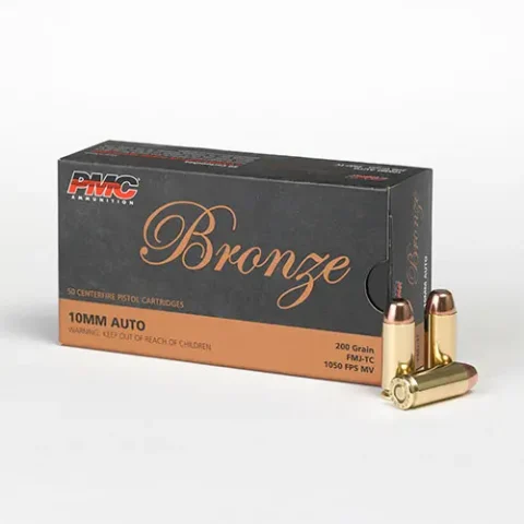 10mm Auto – 200 gr FMJ-TC – PMC Bronze (10A) – 1000 Rounds