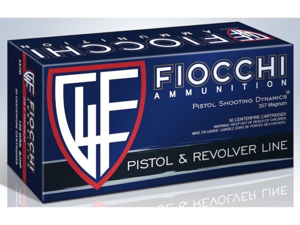 Fiocchi Shooting Dynamics Ammunition 357 Magnum 125 Grain Jacketed Hollow Point 500 rounds