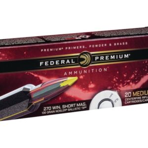 Federal Premium Ammunition 270 Winchester Short Magnum (WSM) 130 Grain Nosler Ballistic Tip 250 rounds