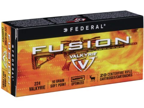 Federal Fusion MSR Ammunition 224 Valkyrie 90 Grain Bonded Spitzer Boat Tail 500 rounds