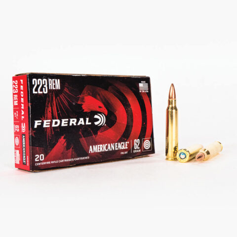 223 Rem – 62 gr. FMJ-BT- Federal American Eagle (AE223N) – 500 Rounds - Image 2