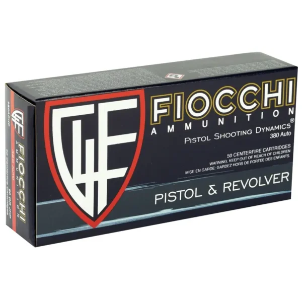 380 Auto – 90 gr JHP – Fiocchi (380APHP) – 1000 Rounds