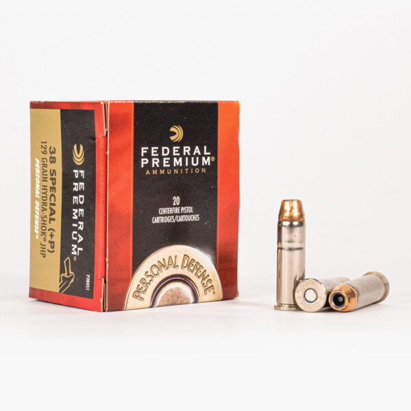 38 Special – 129 gr. JHP +P – Federal Hydra-Shok (P38HS1) – 500 Rounds - Image 2