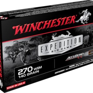 Winchester Expedition Big Game Ammunition 270 Winchester Short Magnum (WSM) 140 Grain Nosler AccuBond 250 rounds