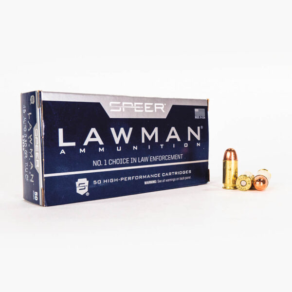 45 ACP – 230 gr TMJ – Speer Lawman Cleanfire (53885) – 1000 Rounds - Image 2