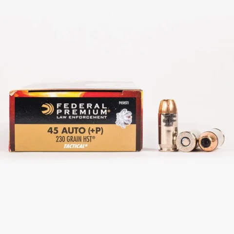 45 ACP – 230 gr JHP +P – Federal HST LE (P45HST1) – 250 Rounds