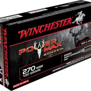 Winchester Power Max Bonded Ammunition 270 Winchester Short Magnum (WSM) 130 Grain Protected Hollow Point 250 rounds