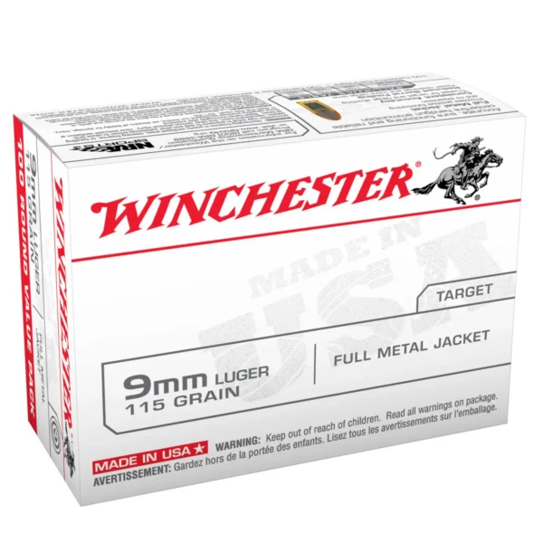 9mm – 115 gr FMJ – Winchester USA (USA9MMVP) – 1000 Rounds