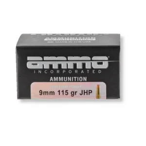 9mm – 115 gr JHP – Ammo Inc (9115JHP-A20) – 200 Rounds