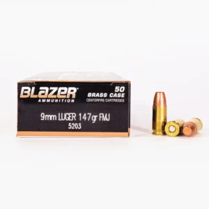 9mm – 147 gr FMJ – Blazer Brass (5203) – 1000 Rounds