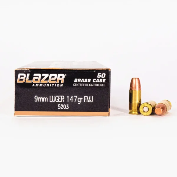 9mm – 147 gr FMJ – Blazer Brass (5203) – 1000 Rounds
