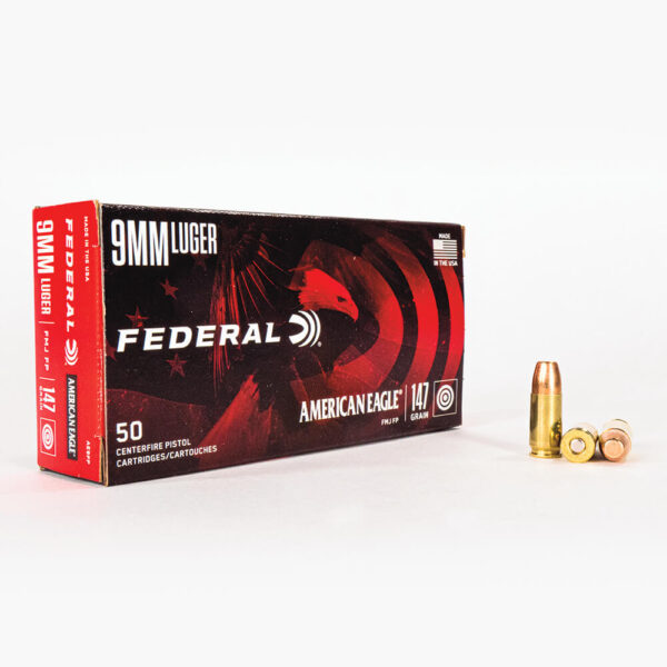 9mm – 147 gr FMJ – Federal American Eagle (AE9FP) – 1000 Rounds - Image 2