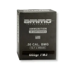 50 BMG – 660 gr FMJ – Ammo Inc (50BMG660FMJ-A10) – 100 Rounds