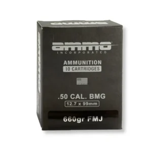 50 BMG – 660 gr FMJ – Ammo Inc (50BMG660FMJ-A10) – 100 Rounds