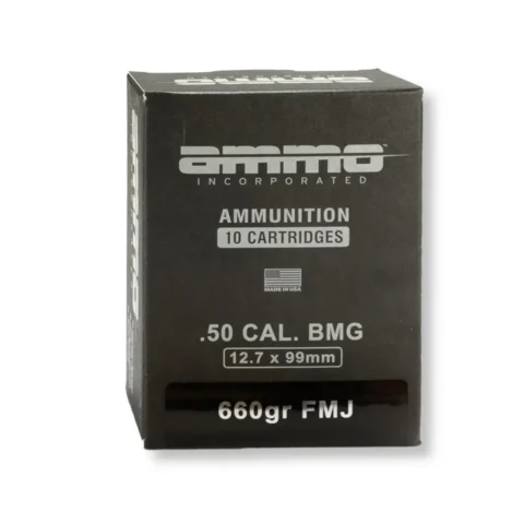 50 BMG – 660 gr FMJ – Ammo Inc (50BMG660FMJ-A10) – 100 Rounds