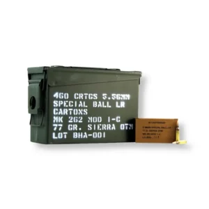 5.56x45mm – 77 gr OTM – Black Hills (MP460556N9 – MK262 Mod 1-C) in Ammo Can – 460 Rounds