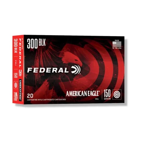 300 AAC Blackout – 150 gr FMJ – Federal American Eagle (AE300BLK1)  – 500 Rounds