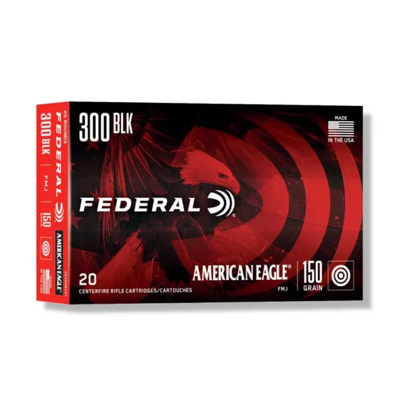300 AAC Blackout – 150 gr FMJ – Federal American Eagle (AE300BLK1)  – 500 Rounds