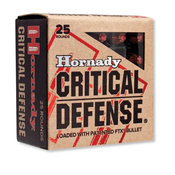 380 Auto – 90 gr FTX – Hornady Critical Defense (90080) – 250 Rounds
