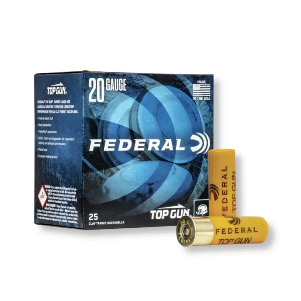 20 Ga – 2.75″ #7.5 Shot 7/8 oz – Federal Top Gun (TG20 7.5) – 250 Rounds