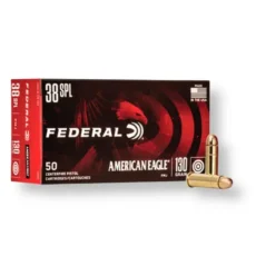 38 Special – 130 gr FMJ – Federal American Eagle (AE38K) – 1000 Rounds