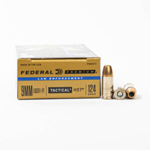 Federal HST 9mm 124 Grain +P Ammo (P9HST3) – 250 Rounds