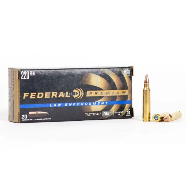 223 Rem – 55 gr Hi-SHOK SP – Federal LE TRU (T223A) – 500 Rounds - Image 2