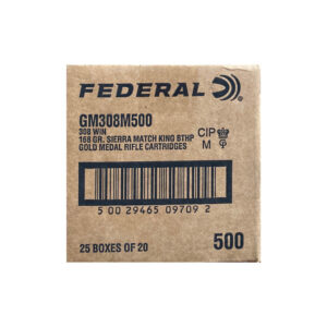 308 Win – 168 gr BTHP – Federal Gold Medal Sierra Match King (GM308M500) – 500 Rounds