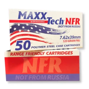 7.62x39mm – 123 gr FMJ – MAXXTech NFR (MTNFR762) – 500 Rounds
