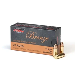 25 ACP – 50 gr FMJ – PMC (25A) – 1000 Rounds