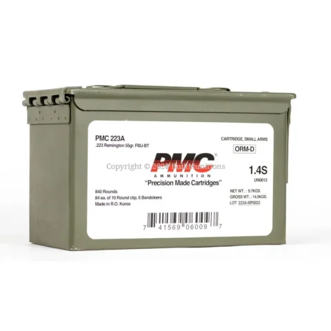 223 Rem – 55 gr FMJ-BT – PMC (223A MB) – M2A1 Ammo Can – 840 Rounds - Image 6