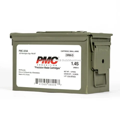 223 Rem – 55 gr FMJ-BT – PMC (223A MB) – M2A1 Ammo Can – 840 Rounds - Image 5