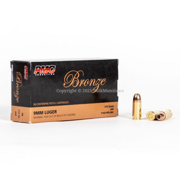9mm – 115 gr JHP – PMC (9B) – 1000 Rounds - Image 2