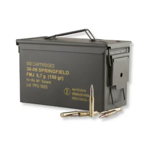 30-06 Sprg – 150 gr FMJ – Prvi PPU (M1 Garand PP3006GMC) – 500 Rounds