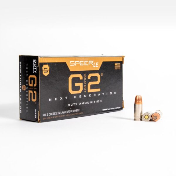 9mm – 147 gr JHP – Speer Gold Dot G2 (54226) – 1000 Rounds - Image 2