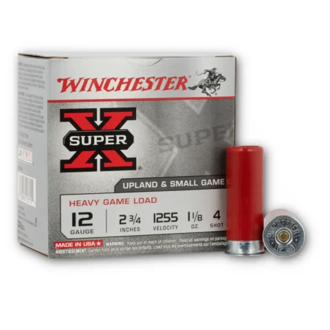 12 Ga – 2-3/4″ 1-1/8 oz #4 Shot – Winchester (XU12H4) – 250 Rounds
