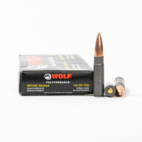 300 Blackout – 145 gr FMJ Steel Case – Wolf Polyformance – 500 Rounds - Image 2
