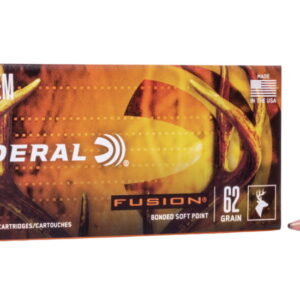 Federal Premium FUSION .223 Remington 62 grain Fusion Soft Point Centerfire Rifle Ammunition 500 ROUNDS