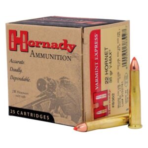 Hornady Varmint Express .22 Hornet 35 Grain V-MAX Centerfire Rifle ammo 8302 Caliber Number of Rounds: 500