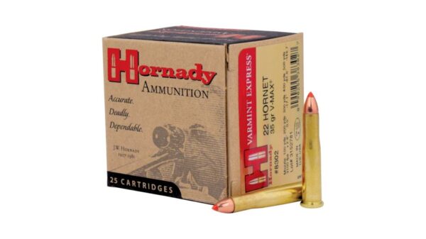 Hornady Varmint Express .22 Hornet 35 Grain V-MAX Centerfire Rifle ammo 8302 Caliber Number of Rounds: 500