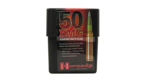 Hornady Match .50 BMG 750 Grain A-MAX Brass Cased Centerfire Rifle Ammunition 8270 Caliber: .50 BMG, Number of Rounds: 250