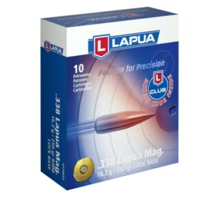Lapua Lock Base .338 Lapua Magnum 250 grain Lock Base (LB) Brass Centerfire Rifle Ammunition 4318033 Caliber: .338 Lapua Magnum, Number of Rounds: 500