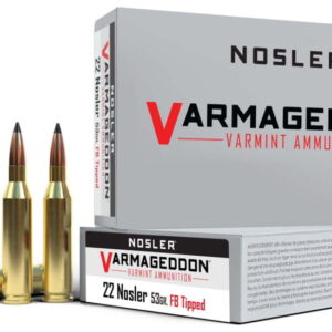 Nosler .22 Nosler Flat Base Tipped 53 grain Brass Cased Rifle Ammunition 65177 Caliber: .22 Nosler, Number of Rounds: 500