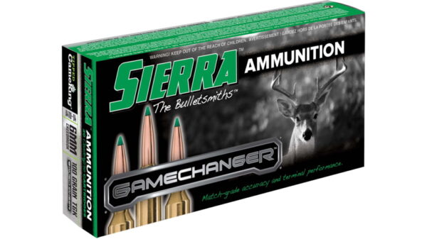 Sierra GameChanger 6mm Creedmoor 100 Grain, Sierra Tipped GameKing Brass Cased Centerfire Rifle Ammunition 500 ROUNDS