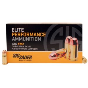 Sig Sauer Elite Performance .357 SIG 125 grain Full Metal Jacket Brass Cased 500 rounds