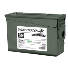 Winchester 5.56x45mm NATO 62 grain Full Metal Jacket Boat Tail (FMJBT) __ Green Tip (M855) Brass Centerfire Rifle Ammunition 500 ROUNDS