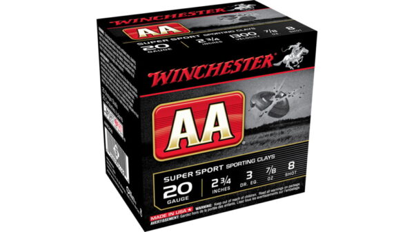 Winchester AA 20 Gauge 7/8 oz 2.75″ 1300 ft/s Centerfire Shotgun Ammunition 500 RDS