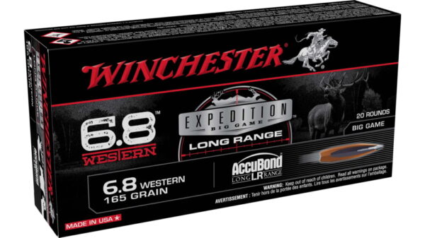 Winchester AccuBond LR 6.8 Western 165 gr. Centerfire Rifle Ammunition S68WLR Caliber: 6.8 Western, Number of Rounds: 500