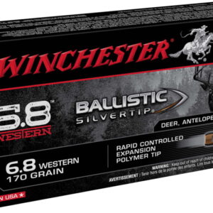 Winchester Ballistic Silvertip 6.8 Western 170 gr. Centerfire Rifle Ammunition SBST68W Caliber: 6.8 Western, Number of Rounds: 500