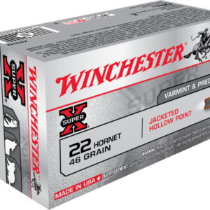 Winchester Super-X Ammunition 22 Hornet 46 Grain Jacketed Hollow Point 500 rounds